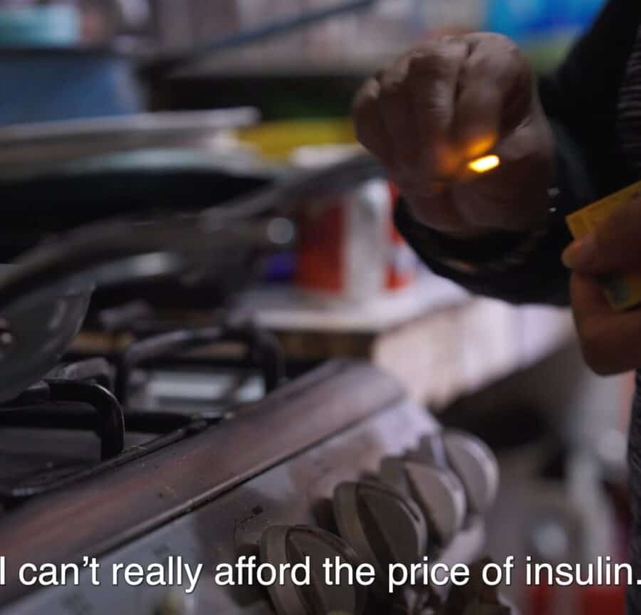 woman lights a match who is dealing with diabetes in mexico